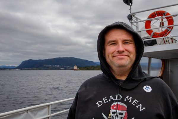 Ryan on a boat