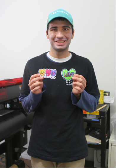 Keyon Print Stickers Keyon's Valentine's Day stickers
