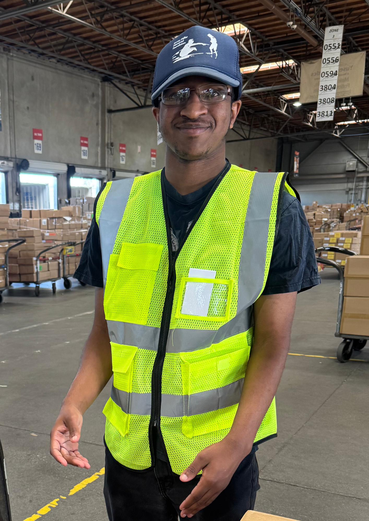 Anthony at Yusen Anthony in the Yusen Logistics warehouse